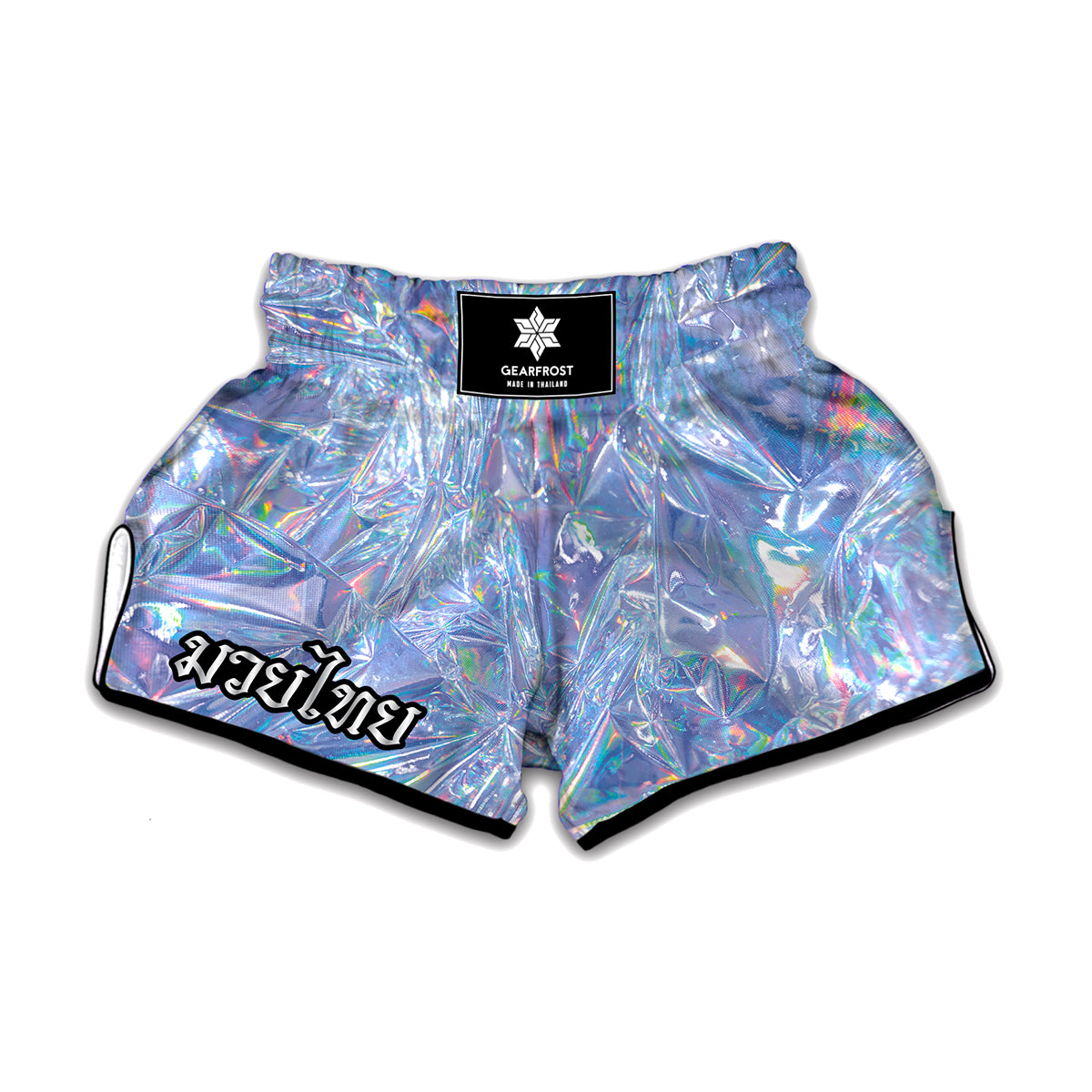 Holographic Texture Print Muay Thai Boxing Shorts