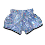 Holographic Texture Print Muay Thai Boxing Shorts