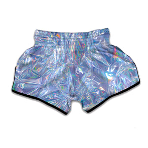 Holographic Texture Print Muay Thai Boxing Shorts