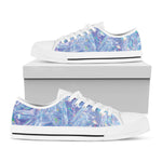 Holographic Texture Print White Low Top Shoes