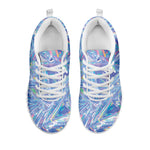 Holographic Texture Print White Sneakers