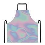 Holographic Waves Print Apron