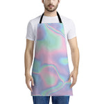 Holographic Waves Print Apron