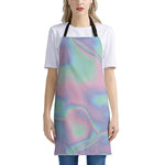 Holographic Waves Print Apron