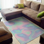 Holographic Waves Print Area Rug