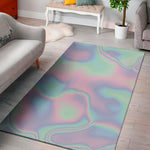 Holographic Waves Print Area Rug