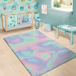 Holographic Waves Print Area Rug