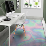 Holographic Waves Print Area Rug