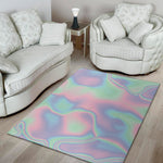 Holographic Waves Print Area Rug