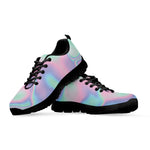 Holographic Waves Print Black Sneakers