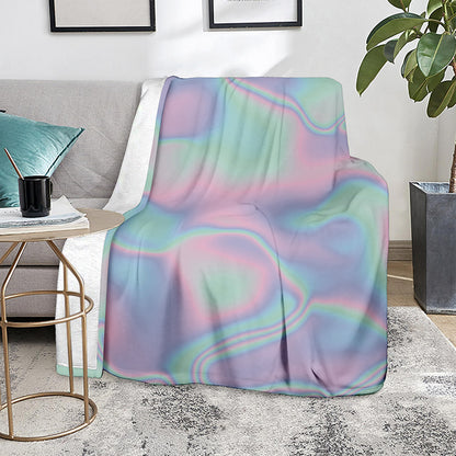 Holographic Waves Print Blanket