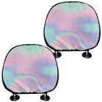 Holographic Waves Print Car Headrest Covers