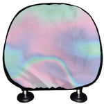 Holographic Waves Print Car Headrest Covers