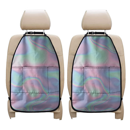 Holographic Waves Print Car Seat Organizers