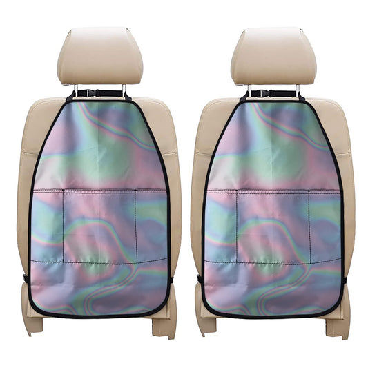 Holographic Waves Print Car Seat Organizers