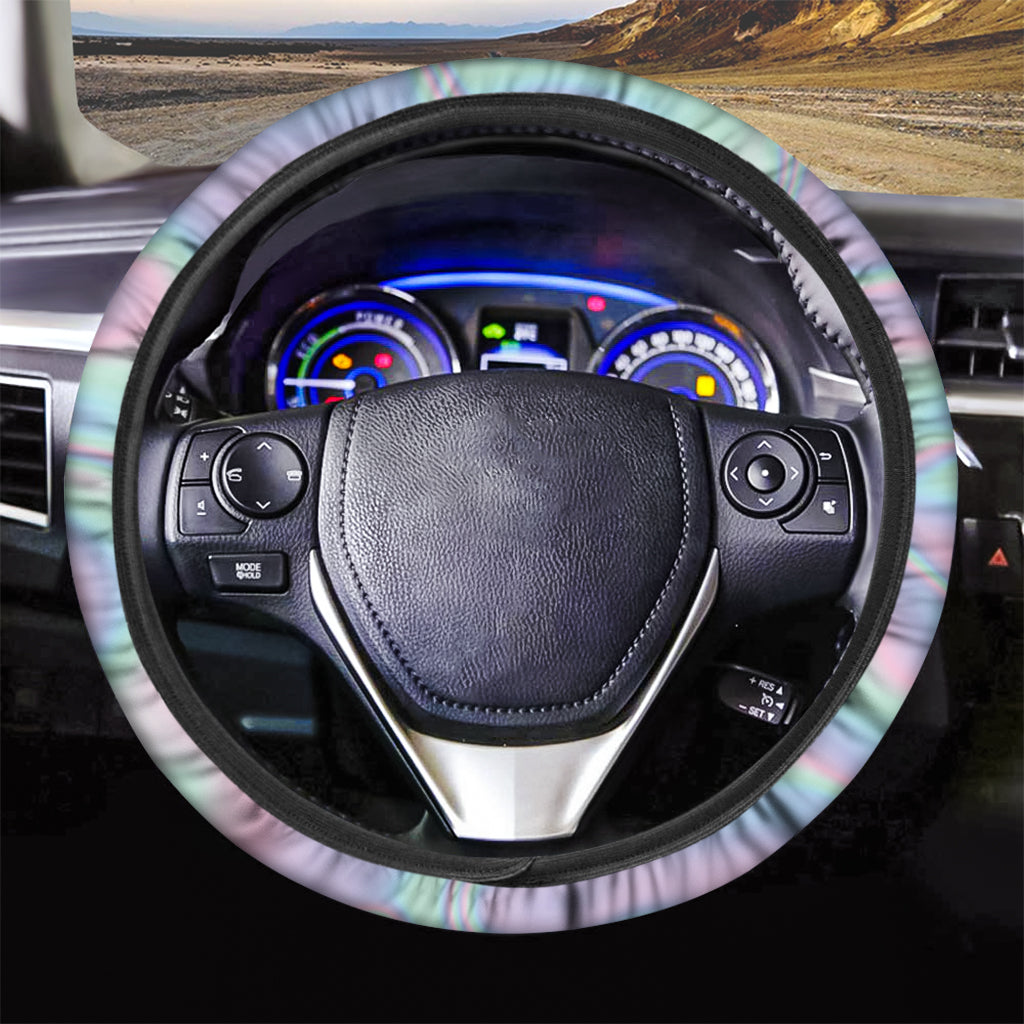 Holographic Waves Print Car Steering Wheel Cover