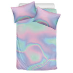 Holographic Waves Print Duvet Cover Bedding Set