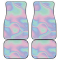 Holographic Waves Print Front and Back Car Floor Mats