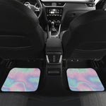Holographic Waves Print Front and Back Car Floor Mats