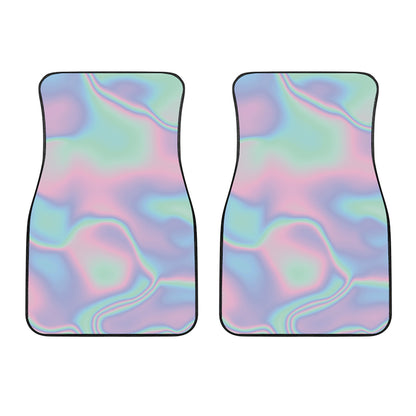 Holographic Waves Print Front Car Floor Mats