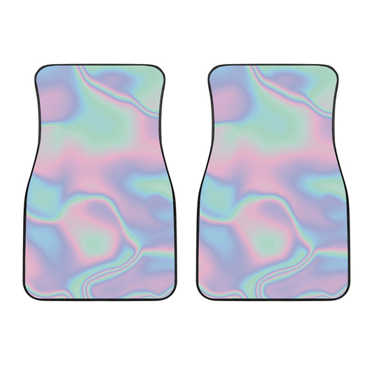 Holographic Waves Print Front Car Floor Mats