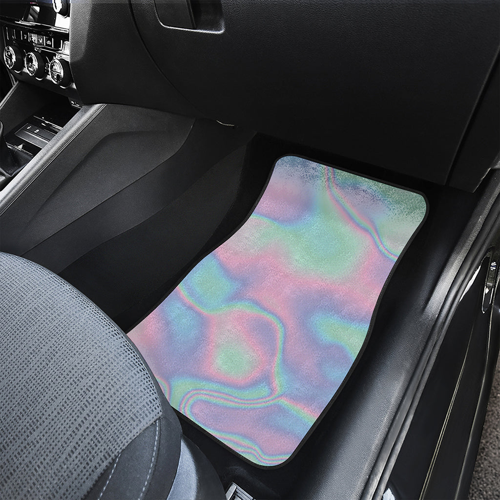 Holographic Waves Print Front Car Floor Mats