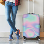 Holographic Waves Print Luggage Cover
