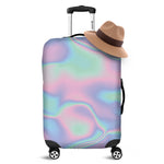 Holographic Waves Print Luggage Cover