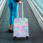 Holographic Waves Print Luggage Cover