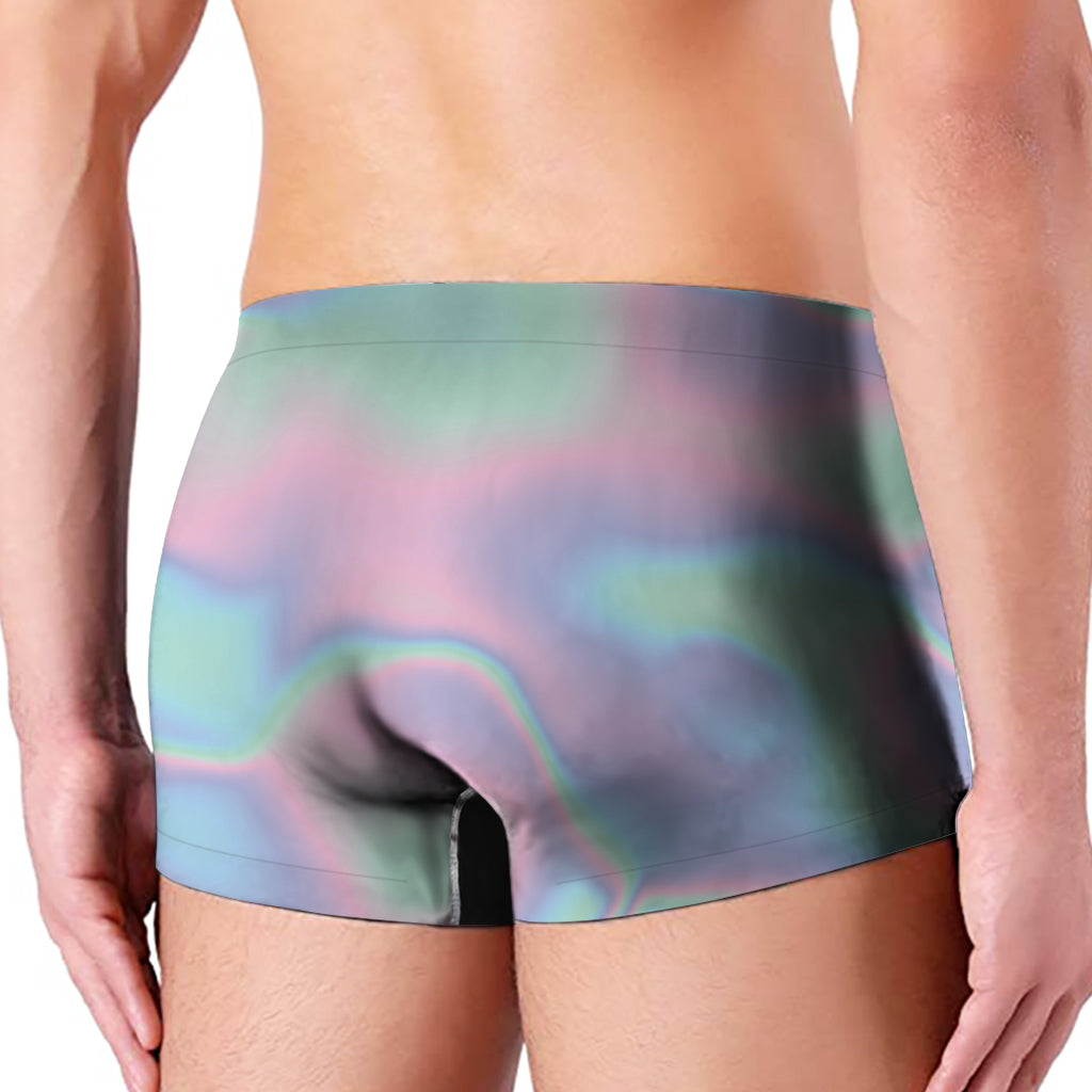 Holographic Waves Print Men's Boxer Briefs