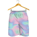 Holographic Waves Print Men's Shorts