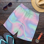 Holographic Waves Print Men's Shorts
