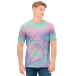 Holographic Waves Print Men's T-Shirt
