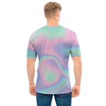 Holographic Waves Print Men's T-Shirt