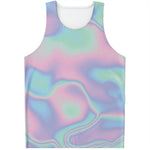 Holographic Waves Print Men's Tank Top