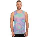 Holographic Waves Print Men's Tank Top