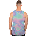 Holographic Waves Print Men's Tank Top