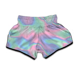 Holographic Waves Print Muay Thai Boxing Shorts