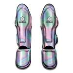 Holographic Waves Print Muay Thai Shin Guard