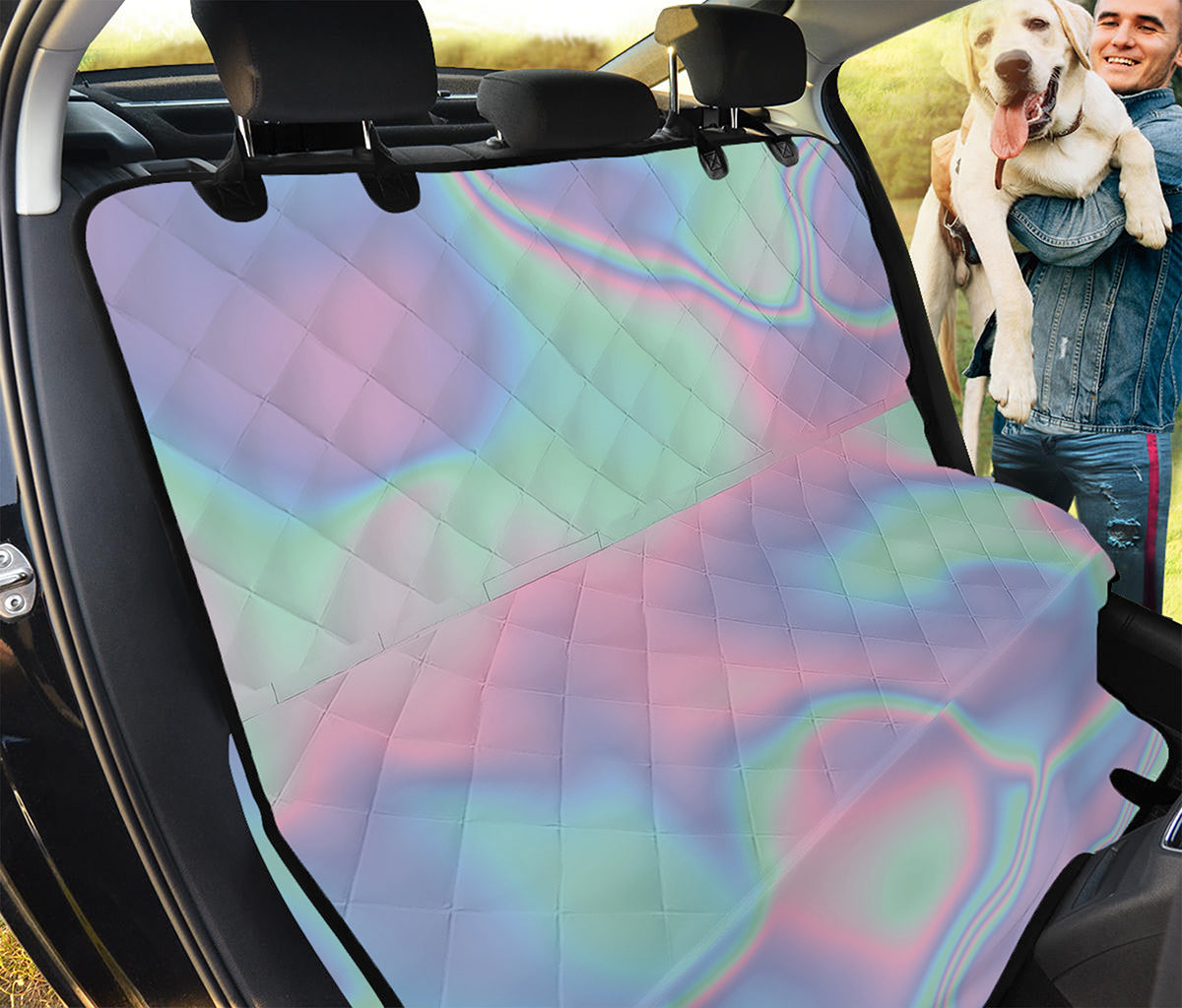 Holographic Waves Print Pet Car Back Seat Cover