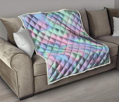 Holographic Waves Print Quilt