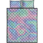 Holographic Waves Print Quilt Bed Set