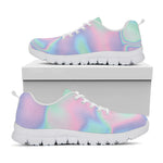 Holographic Waves Print White Sneakers