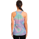 Holographic Waves Print Women's Racerback Tank Top