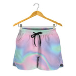 Holographic Waves Print Women's Shorts