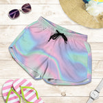 Holographic Waves Print Women's Shorts