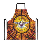 Holy Spirit Dove Stained Glass Print Apron