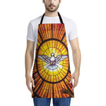 Holy Spirit Dove Stained Glass Print Apron