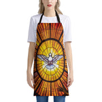 Holy Spirit Dove Stained Glass Print Apron