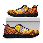 Holy Spirit Dove Stained Glass Print Black Sneakers